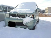三菱eKワゴン単独事故！北海道札幌に突然の積雪！まだ夏タイヤだった‼︎