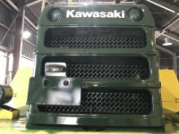 川崎重工 AUTENT65ZA 大型ホイルローダーの緑部の塗装♪