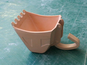 バックホウバケット型コーヒーカップ(ショベルカップ)の製作