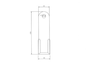 共栄社バロネスHM95/HMA95/HMB95用ハンマーナイフモア替刃寸法図