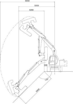 ＜KK80＞ 0.45㎥(12tクラス)装着時