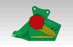 バケットクラッシャー(ジョークラッシャー)の破砕機構の構造