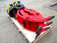 コベルコSK75SRD-7用油圧式旋回ストーングラップルRFS70-1納品