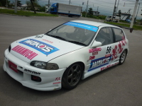 花道WAKOS・DXL　EG6　スポンサーロゴ貼り完了