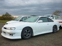 S14シルビア車検、パワステ異音修理/エアロ補修塗装/オイル全般交換