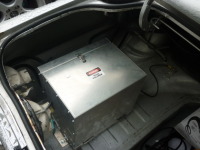 GC10ハコスカ　バッテリー移設　オイルキャッチタンク
