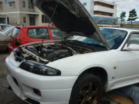 BCNR33　GTR メタルキャタライザー取付完了。