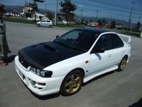 GC8インプレッサのルーフとミラーの色変え塗装完了！