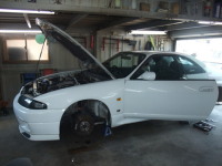33GTRのパフォーマンスダンパー車高調の取付が完了！