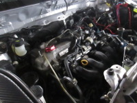 NCP95ヴィッツ　1NZエンジンチューニング　エンジン積み込み！
