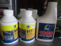 オメガケミカル　オイル漏れ止め917と摩擦軽減剤1000を在庫してます。