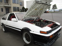 5バルブ/４スロ仕様AE86トレノのステンマニ(たこ足)排気漏れ修理！