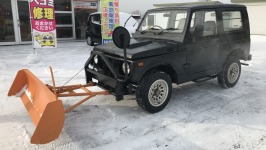 除雪車ジムニーのワイパー不動修理＆スノープラウ簡易色直し/錆止め