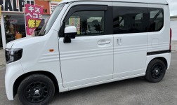 ホンダN-VAN 持ち込みダウンサス取り付け＆アライメント測定調整