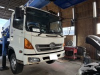 フレーム錆穴で車検落ちた日野レンジャーの穴埋め溶接修理＆防錆施工