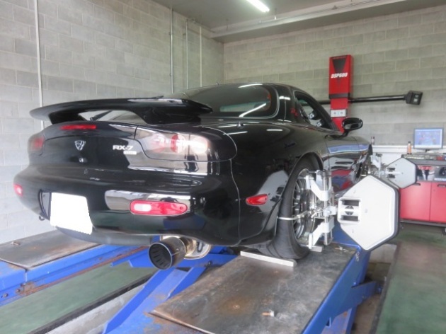 マツダ RX-7 FD3S HKS HIPERMAX Ⅳ SP 取り付け/アライメント調整