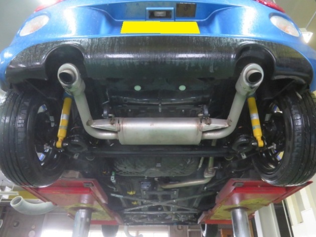 ダイハツ コペンCero LA400K HKS SILENT HI-POWER マフラー交換