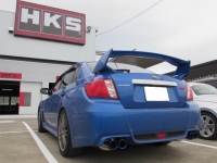 スバル インプレッサ GVB HKS SUPER TURBO MUFFLER W-Tail　チタン出口　取り付け