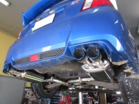 スバル インプレッサ WRX GVB SUPER TURBO MUFFLER W-TAIL 取り付け