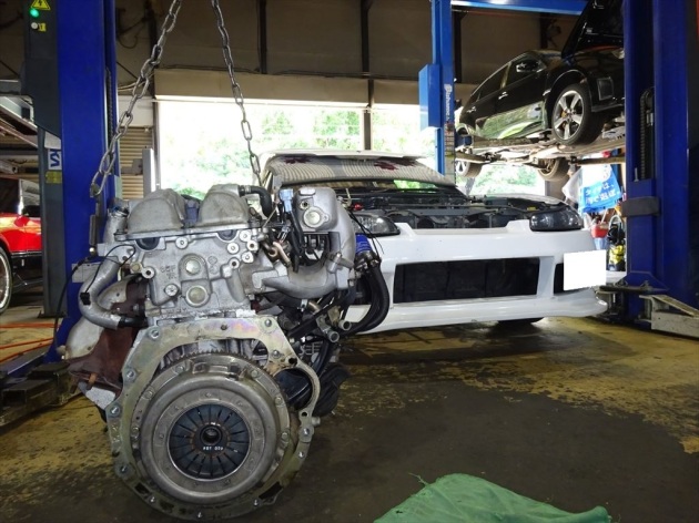 シルビア　S15　SR20DE　エンジンオイル洩れ＆クラッチ交換　終了です！