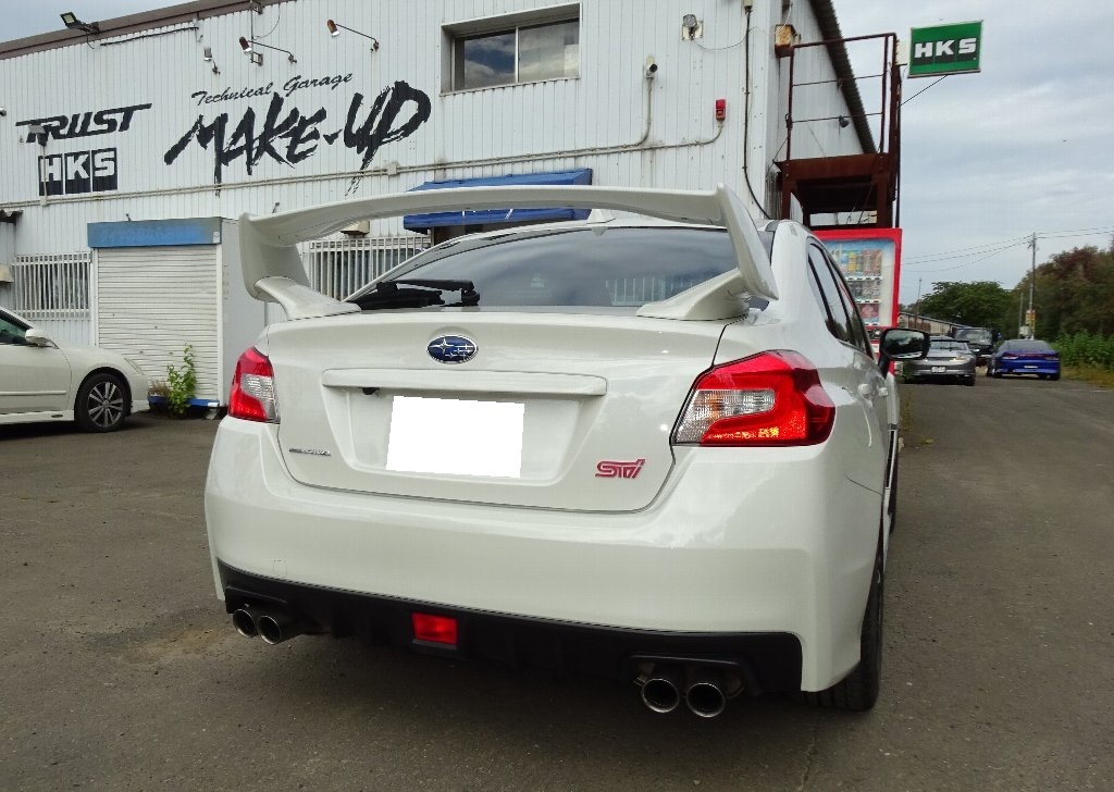 WRX STI VAB EJ20 純正マフラーに交換です！｜車のチューニング