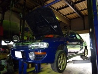 インプレッサ　GC8　EJ20　車検でエンジン脱着です！