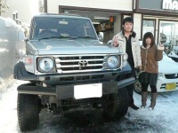 Ｏ様にランクル70ハイリフトを納車させていただきました。