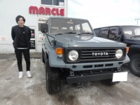 市内のＴさまにランクル77バックオーダーいただき納車いたしました！