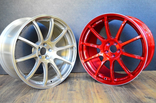 ADVAN Racing RSⅡをブラッシュド+左右色分けキャンディー塗装｜アルミ