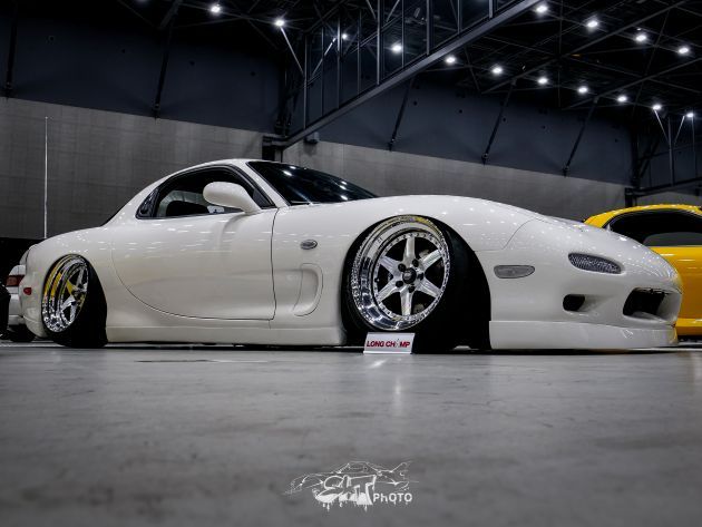 【Malymoon】リュクスダイヤカット白蛇セットアップ ダイヤカット+リバレルのロンシャンをRX-7装着(Wekfest参加)画像