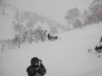日曜は吹雪で沢めぐり