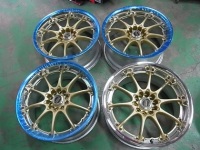 レイズ　ボルクレーシングGT-N 色変え塗装　マットブラックへカスタム