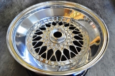 BBS RSをリム交換で16インチ→18インチ＆バレル研磨にてオールポリッシュへカスタム