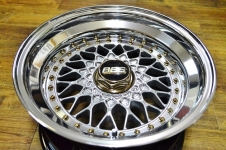 BBS RS 15インチをリム交換16インチ化+PCD加工+バレル研磨