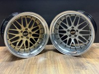 BBS LMの19インチをディスク色変え+リム交換で極太へリバレル