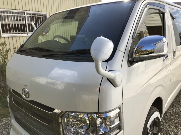 最終決算 ガッツミラー 純正 ホワイトパール ハイエース 自動車パーツ Honjitsu