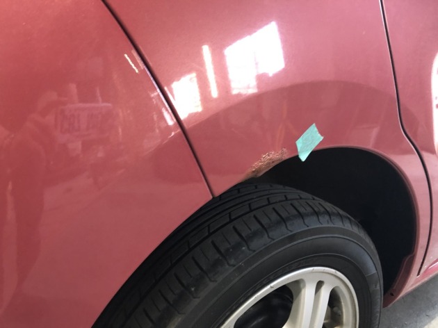修理歴有り 日産モコの再発したリアフェンダーサビ修理 板金塗装専門店 車の修理 カスタム 改造 札幌のプラスペイントワーク Do Blog ドゥブログ