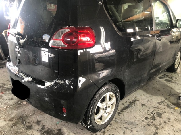 トヨタポルテ 運転席ドア角のちょっとした傷塗装依頼 板金塗装専門店 車の修理 カスタム 改造 札幌のプラスペイントワーク Do Blog ドゥブログ