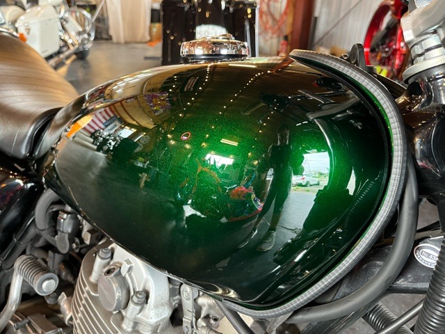 SR400 マットブラック&グリーンステッカー　自家塗装 L-20230830-4048.jpeg