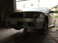 レガシィワゴン ゼロスポーツフロントリップスポイラー割れ修理