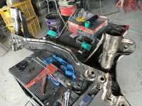 ホンダCR-X フロントメンバーの溶接補修とパウダーコート塗装