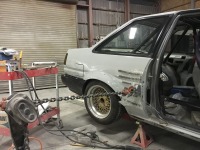 AE86 楽しい遊びの代償  リアフェンダー板金塗装
