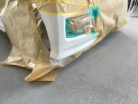 ホンダN-BOXカスタム フロントバンパーキズ部分塗装！