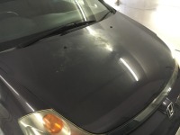 ホンダストリーム ボンネットとルーフがクリア劣化で白ボケ！塗装補修