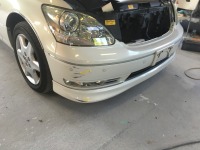 30セルシオ フロントバンパー/リップスポイラーこすり傷修理塗装！