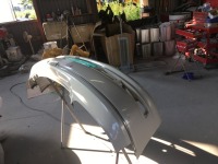 トヨタ30セルシオ フロントバンパーの飛び石/すり傷の修理塗装が完成！