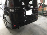 ステップワゴンスパーダ リアゲート修理！パーツ交換せずに板金塗装！