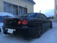 日産スカイラインR34  ユーラスエアロパーツ塗装取付完了です♫