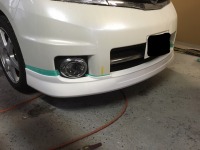 日産セレナ 新品FRPフロントリップスポイラーを塗装･取り付け！