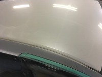 トヨタポルテ リアバンパー修理に加えて一緒にルーフパネルキズ塗装依頼！